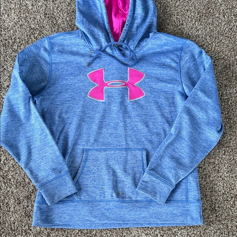 Under Armour Women’s XL hoodies. Blue and Charcoal Hoodies with Pink Logo - Picture 9 of 10